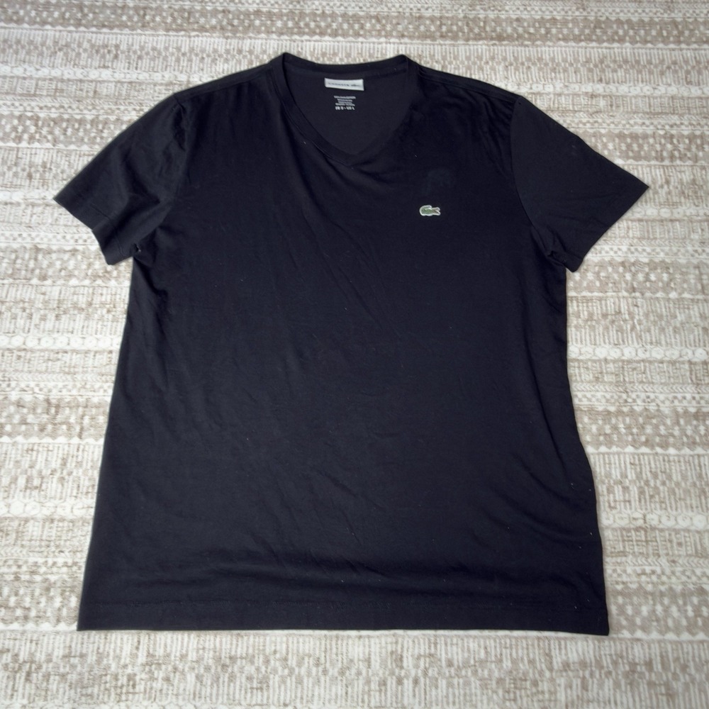 Men LACOSTE V-neck Pima Cotton Jersey T-shirt